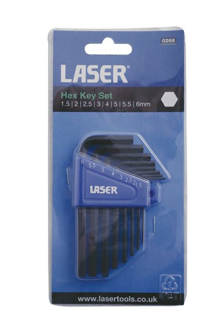 Laser Tools 0268 Metric Hex Key Set 8pc Laser Tools