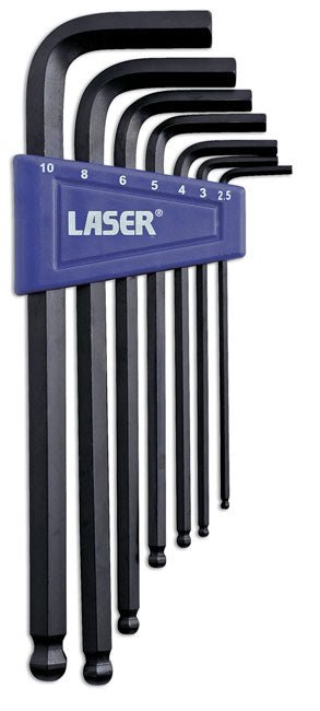 Laser Tools 0272 Ball End Hex Key Set 7pc Laser Tools