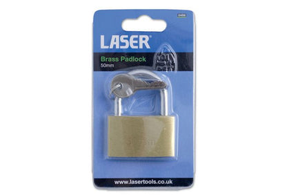 Laser Tools 0498 Brass Padlock 50mm Laser Tools