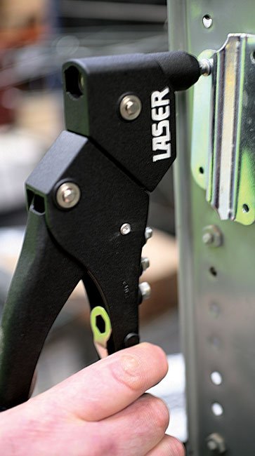 Laser Tools 0686 Swivel Head Standard Riveter with 30 Rivets Laser Tools