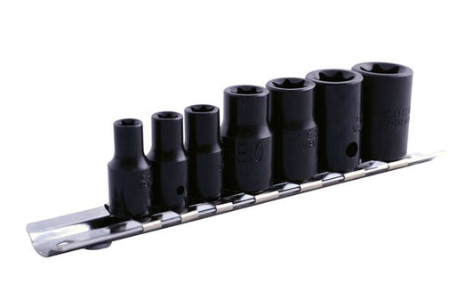 Laser Tools 0897 Impact Star Socket Set 3/8"D, 1/4"D 7pc Laser Tools