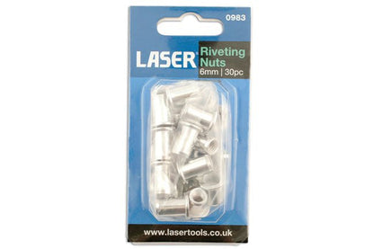 Laser Tools 0983 Riveting Nuts 6mm 30pc Laser Tools