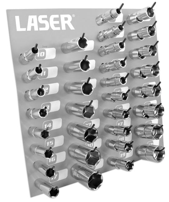 Laser Tools 1160 Complete Socket Rack 1/2"D Laser Tools