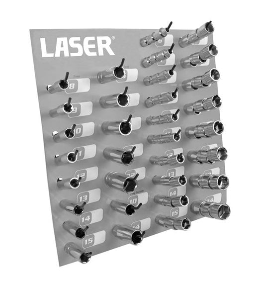 Laser Tools 1161 Complete Socket Rack 3/8"D Laser Tools