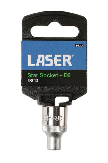Laser Tools 1533 Star Socket 3/8"D E6 Laser Tools