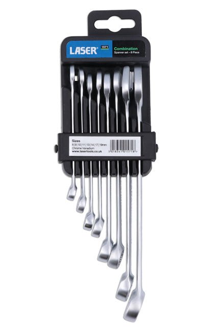 Laser Tools 1571 Combination Spanner Set 8 - 19mm 8pc Laser Tools