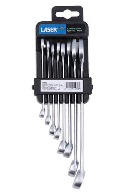Laser Tools 1571 Combination Spanner Set 8 - 19mm 8pc Laser Tools