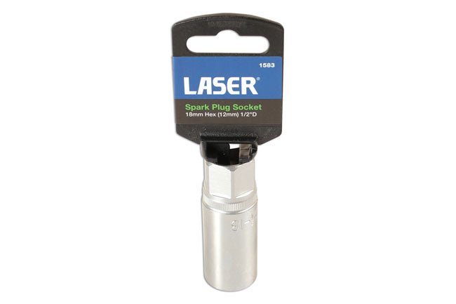 Laser Tools 1583 Spark Plug Socket 1/2"D 18mm Laser Tools