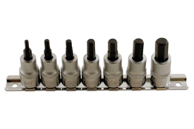 Laser Tools 1791 Hex Socket Bit Set 3/8"D 7pc Laser Tools