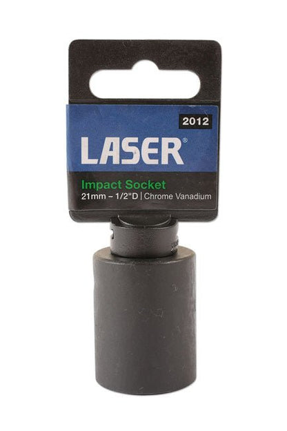 Laser Tools 2012 Impact Socket 1/2"D 21mm Laser Tools