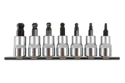 Laser Tools 2179 Ball End Hex Socket Bit Set 3/8"D 7pc Laser Tools