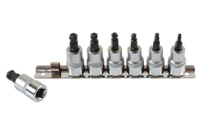 Laser Tools 2179 Ball End Hex Socket Bit Set 3/8"D 7pc Laser Tools