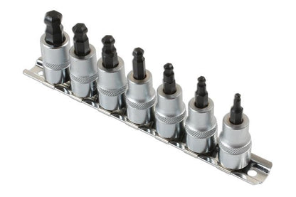 Laser Tools 2179 Ball End Hex Socket Bit Set 3/8"D 7pc Laser Tools