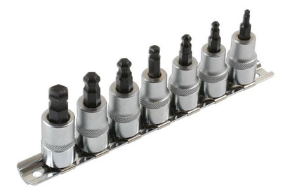 Laser Tools 2179 Ball End Hex Socket Bit Set 3/8"D 7pc Laser Tools