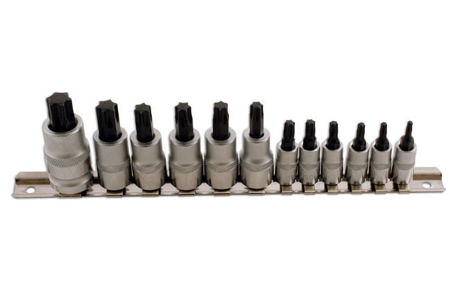 Laser Tools 2196 Short Star Socket Bit Set 1/4"D, 3/8"D, 1/2"D 12pc Laser Tools