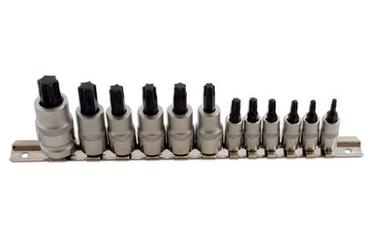 Laser Tools 2196 Short Star Socket Bit Set 1/4"D, 3/8"D, 1/2"D 12pc Laser Tools
