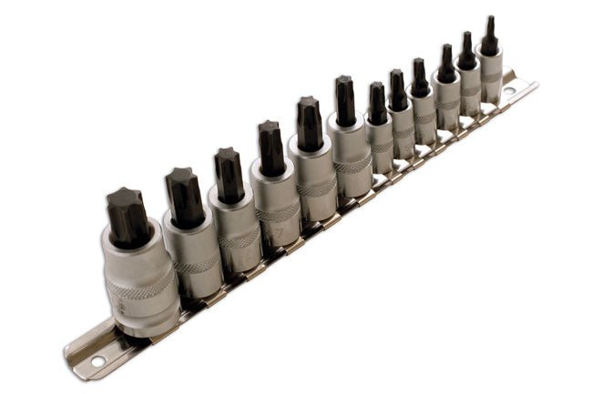 Laser Tools 2196 Short Star Socket Bit Set 1/4"D, 3/8"D, 1/2"D 12pc Laser Tools