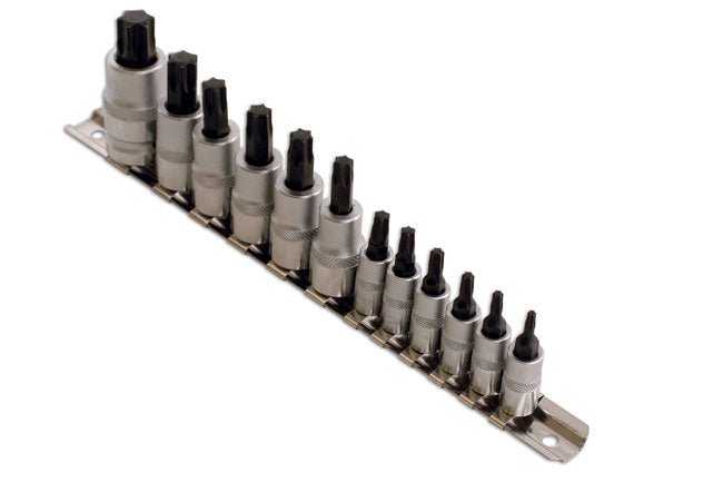Laser Tools 2196 Short Star Socket Bit Set 1/4"D, 3/8"D, 1/2"D 12pc Laser Tools