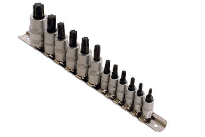 Laser Tools 2196 Short Star Socket Bit Set 1/4"D, 3/8"D, 1/2"D 12pc Laser Tools