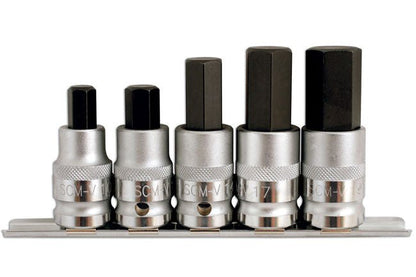 Laser Tools 2197 Hex Socket Bit Set 1/2"D 5pc Laser Tools
