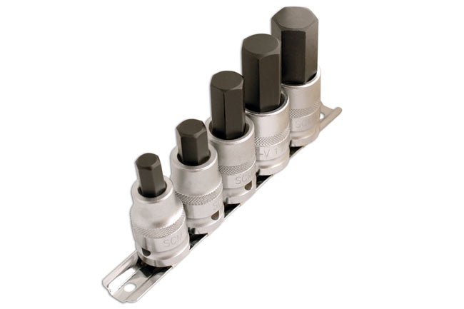 Laser Tools 2197 Hex Socket Bit Set 1/2"D 5pc Laser Tools