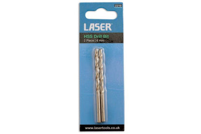 Laser Tools 2210 HSS Drill Bit 4mm 2pc Laser Tools