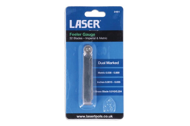 Laser Tools 2481 Feeler Gauge - 32 Blades Laser Tools