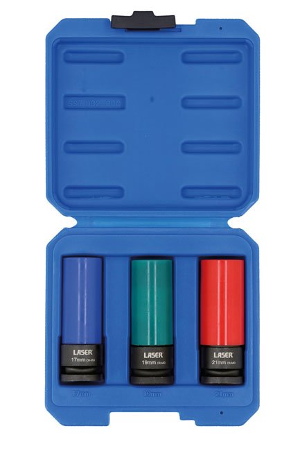 Laser Tools 3039 Wheel Nut Set 1/2"D 3pc Laser Tools