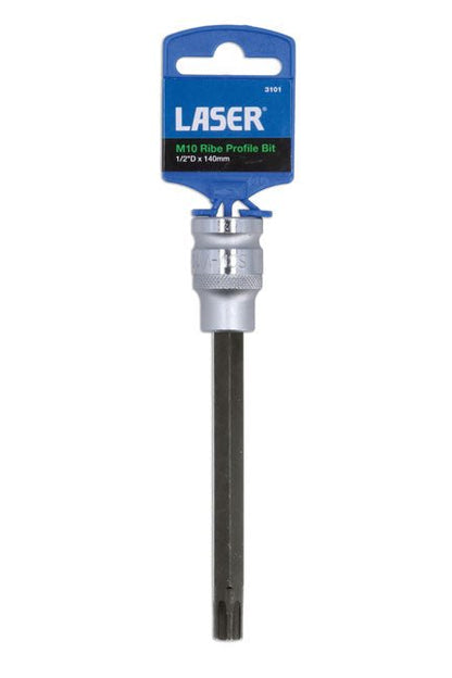 Laser Tools 3101 Ribe Profile Bit 1/2"D M10 Laser Tools