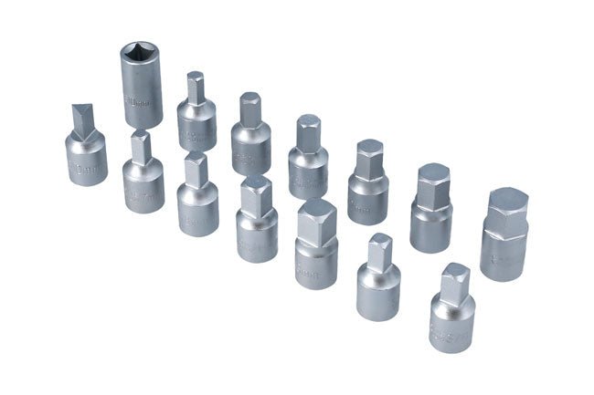 Laser Tools 3175 Drain Plug Key Set 3/8"D 14pc Laser Tools