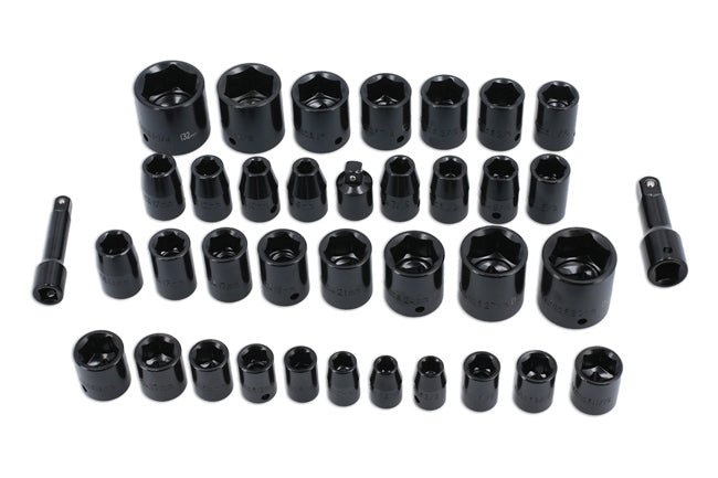 Laser Tools 3288 Impact Socket Set 3/8"D, 1/2"D 37pc Laser Tools