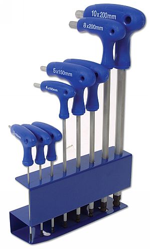 Laser Tools 3333 T-Handle Hex Key Set 8pc Laser Tools