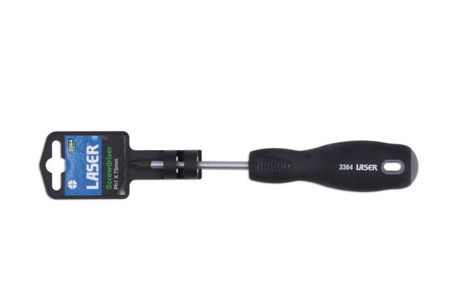 Laser Tools 3364 Phillips Screwdriver Ph1 x 75mm Laser Tools