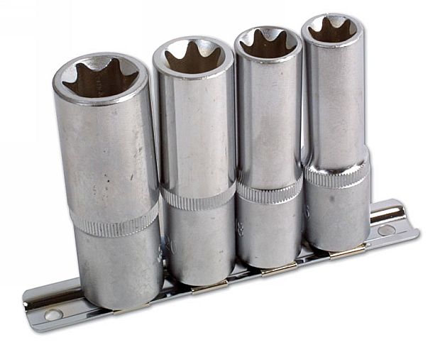 Laser Tools 3392 Deep Star Socket Set 1/2"D 4pc Laser Tools
