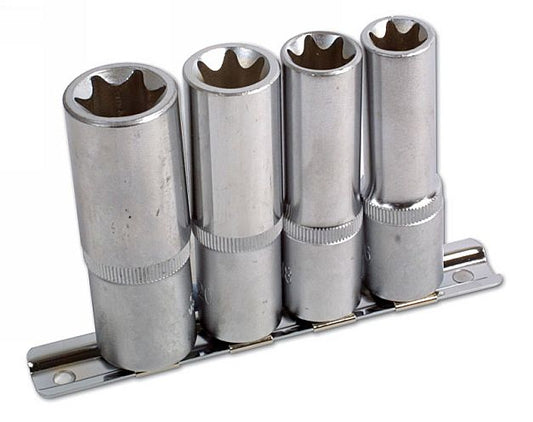 Laser Tools 3392 Deep Star Socket Set 1/2"D 4pc Laser Tools