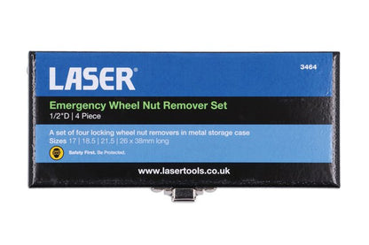 Laser Tools 3464 Emergency Wheel Nut Remover 1/2"D 4pc Laser Tools