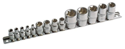 Laser Tools 3482 Star Socket Set 1/4"D, 3/8"D, 1/2"D 14pc Laser Tools