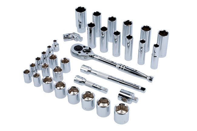 Laser Tools 3496 Socket Set 3/8"D 34pc Laser Tools