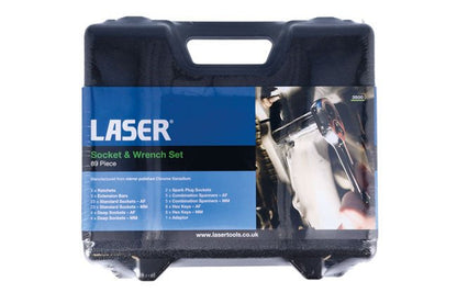 Laser Tools 3500 Socket and Spanner Set AF/Metric 1/4"D, 3/8"D, 1/2"D 89pc Laser Tools