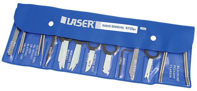 Laser Tools 3797 Radio Removal Kit 20pc Laser Tools