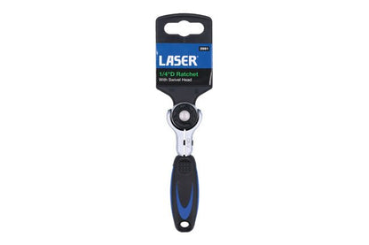 Laser Tools 3981 Swivel Head Ratchet 1/4"D Laser Tools