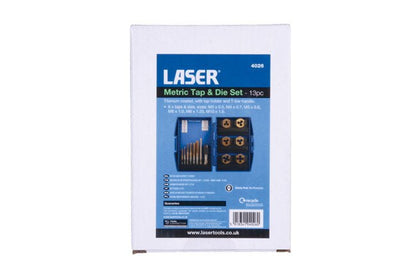 Laser Tools 4026 Metric Tap & Die Set 13pc Laser Tools