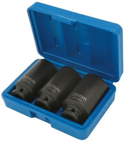 Laser Tools 4146 Hub Nut Socket Set 1/2"D 3pc Laser Tools