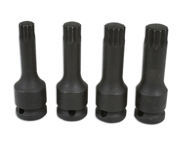 Laser Tools 4392 Spline Bit Set 1/2"D 4pc Laser Tools