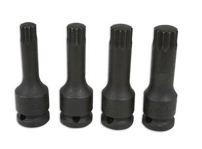Laser Tools 4392 Spline Bit Set 1/2"D 4pc Laser Tools