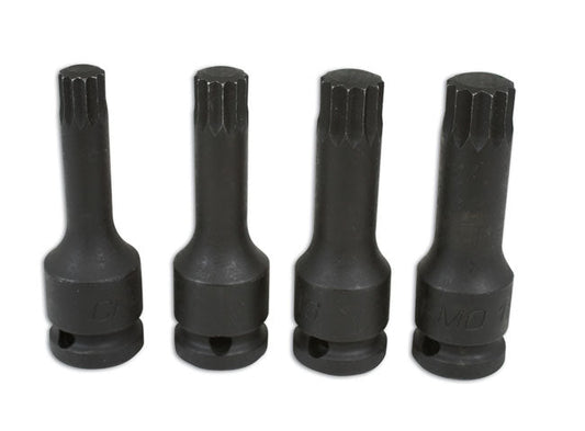 Laser Tools 4392 Spline Bit Set 1/2"D 4pc Laser Tools
