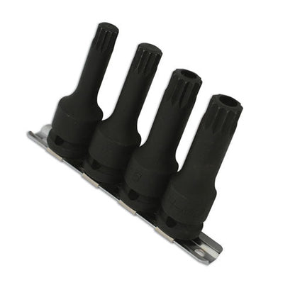 Laser Tools 4392 Spline Bit Set 1/2"D 4pc Laser Tools