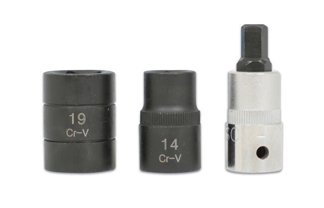 Laser Tools 4512 Pentagon Socket & Bit Set 3pc Laser Tools