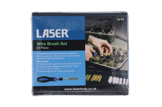 Laser Tools 4710 Wire Brush Set 20pc Laser Tools
