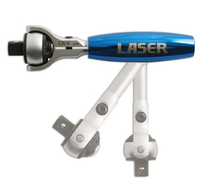 Laser Tools 4775 Swivel Head Ratchet 3/8"D (CD) Laser Tools